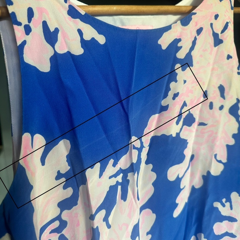 Lilly Pulitzer Jackie Shift Dress Silk It's Electric Brilliant Blue Medium - Picture 7 of 8